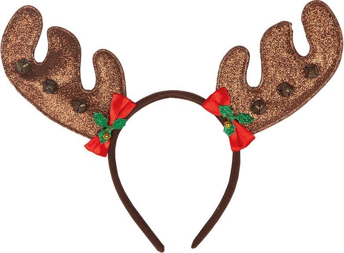 Rendier Diadeem met belletjes | Rendier diadeem | Kerst diadeem